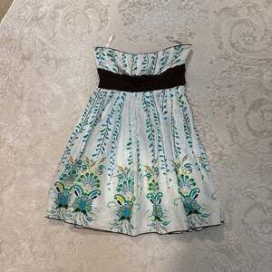 Candie's Floral Print Strapless Stretch Mini Dress Y2K